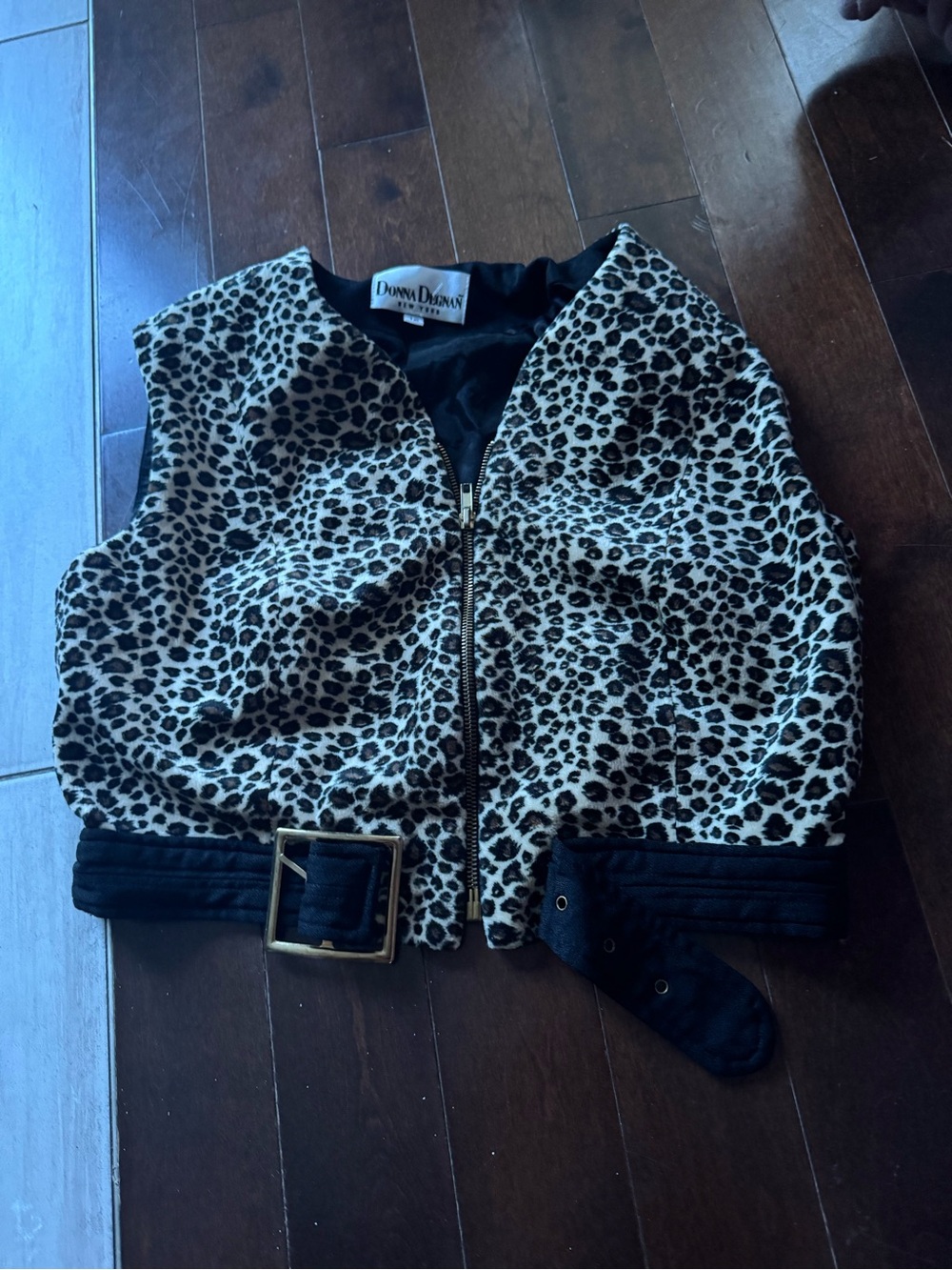 Donna degnan Leopard Print Faux Fur Jacket - animal print vintage